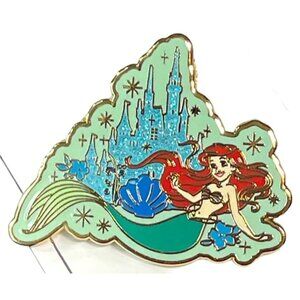 Disney Little Mermaid Trading Pin Ariel Princess Sparkle Brooch Lapel Pin Badge